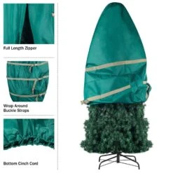 Green Christmas Artificial Tree Storage Bag For Trees Up To 9 Ft. Tall - Canvas Cover For Assembles Trees 16 Green Christmas Artificial Tree Storage Bag For Trees Up To 9 Ft. Tall - Canvas Cover For Assembles Trees -Northlight Shop pure garden christmas tree storage 644909xho 4f 1000