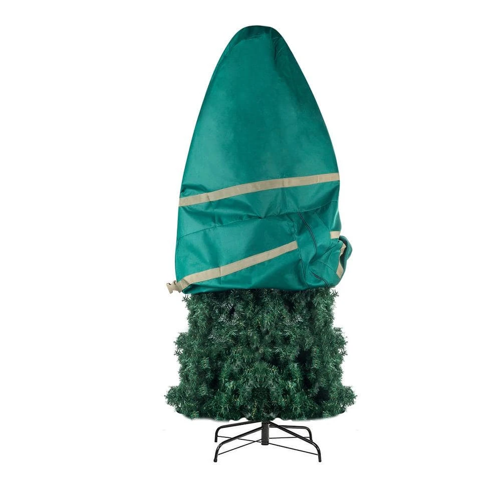 Green Christmas Artificial Tree Storage Bag For Trees Up To 9 Ft. Tall - Canvas Cover For Assembles Trees 10 Green Christmas Artificial Tree Storage Bag For Trees Up To 9 Ft. Tall - Canvas Cover For Assembles Trees - Image 10