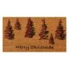 Merry Christmas "Scottish Fraser Fir Forest" 18 In. X 30 In. Coir Door Mat -Northlight Shop red brown rubber cal christmas doormats 10 110 004 64 1000