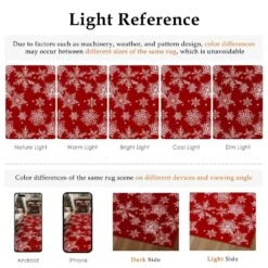 Christmas 6 Ft. X 9 Ft. Red Snowflakes Area Rug 10 Christmas 6 Ft. X 9 Ft. Red Snowflakes Area Rug -Northlight Shop red haiimeid christmas doormats x24iu0046h 169 4f 1000