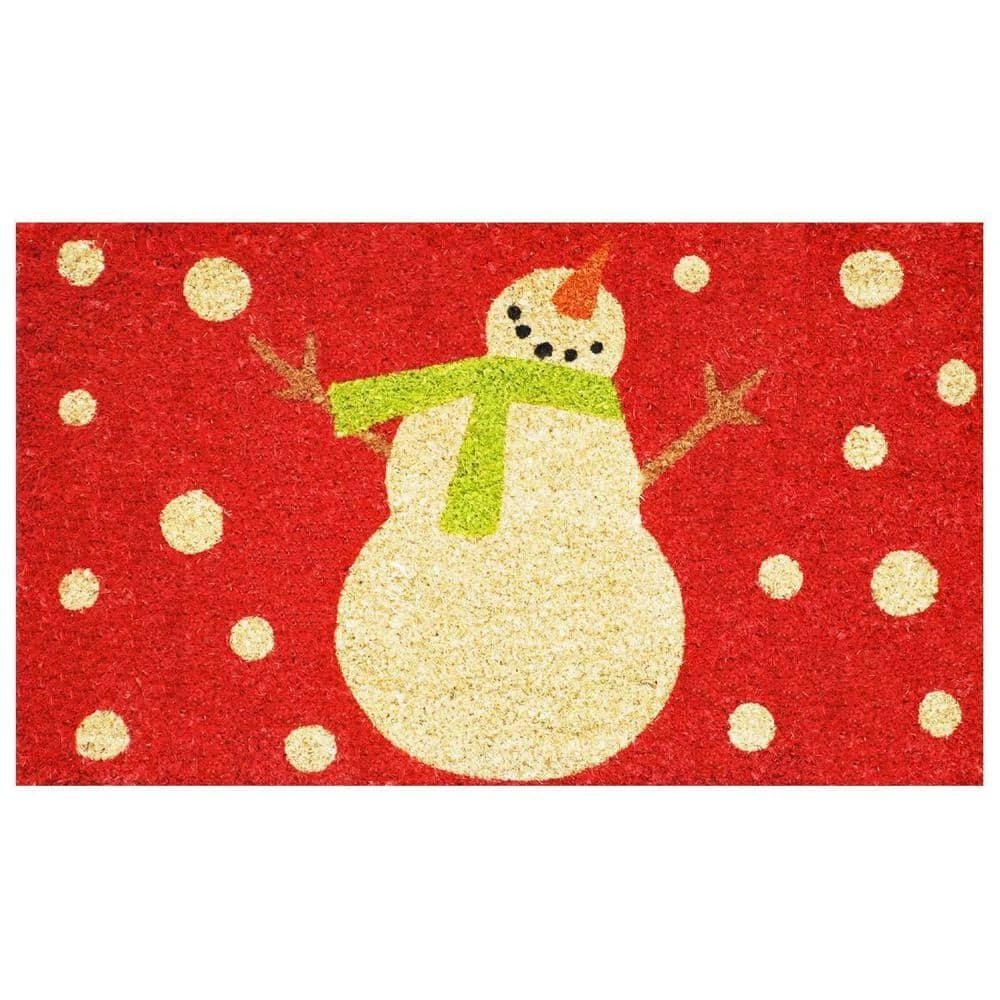 Holiday Snowman 17 In. X 29 In. Coir Door Mat 1 Holiday Snowman 17 In. X 29 In. Coir Door Mat