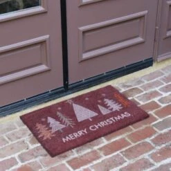 Merry Christmas "Oh, Christmas Tree!" 18 In. X 30 In. Coir Door Mat -Northlight Shop red rubber cal christmas doormats 10 110 003 1f 1000
