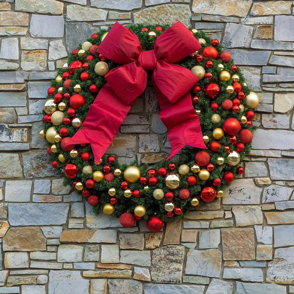 24 In. Red Nylon Outdoor Christmas Structural Bow 4 24 In. Red Nylon Outdoor Christmas Structural Bow - Image 4