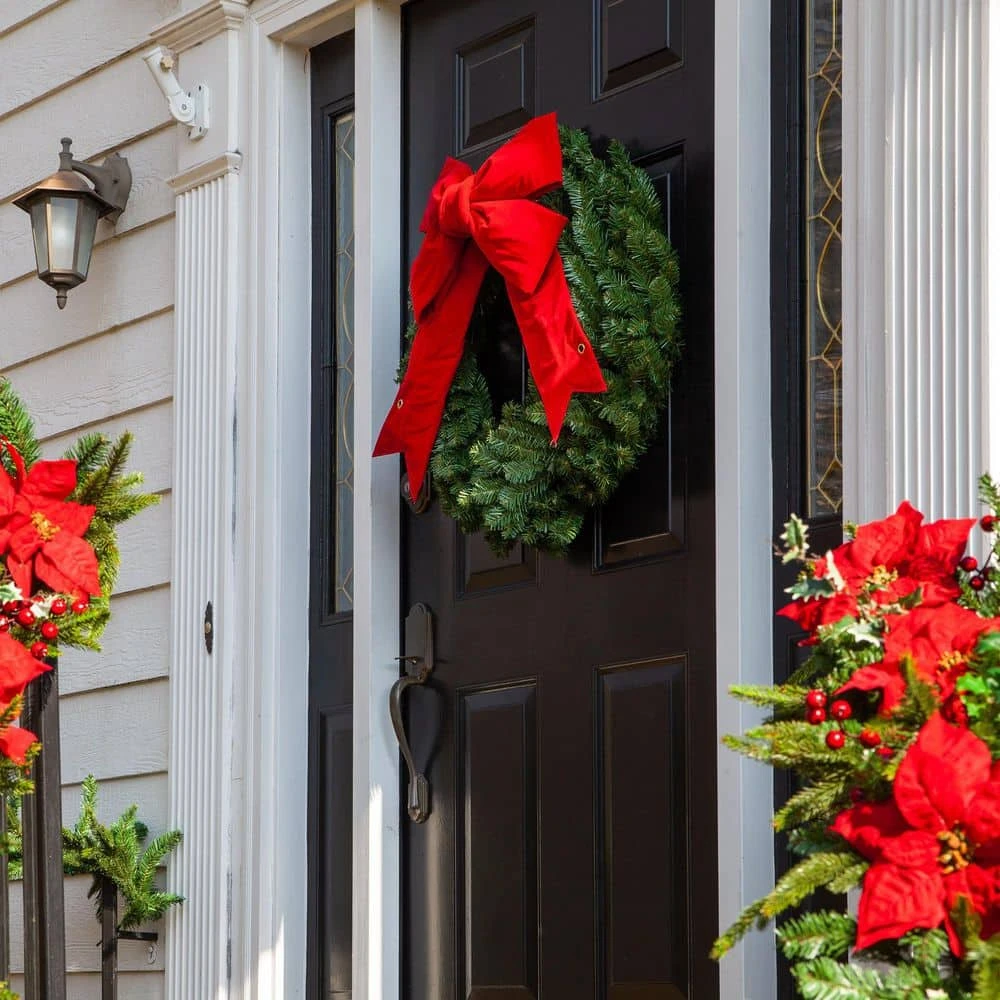 24 In. Red Nylon Outdoor Christmas Structural Bow 5 24 In. Red Nylon Outdoor Christmas Structural Bow - Image 5