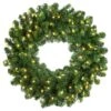 Oregon Fir 48 In. Pre-Lit Artificial Commercial Wreath With 150 Warm White LED Lights -Northlight Shop red sleigh christmas wreaths 73902 64 1000