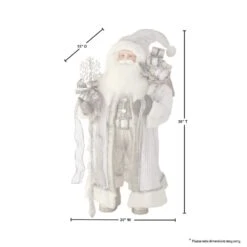 36 In. White Resin Winter White Tabletop Christmas Santa -Northlight Shop regency international christmas figurines mtx66786 slwh 1f 1000