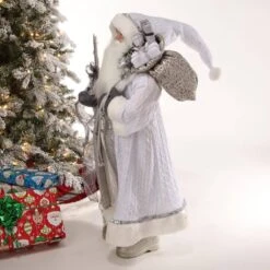 36 In. White Resin Winter White Tabletop Christmas Santa -Northlight Shop regency international christmas figurines mtx66786 slwh fa 1000