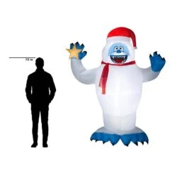 8 Ft. Pre-lit Inflatable Bumble With Santa Hat And Star Airblown -Northlight Shop rudolph christmas inflatables 110021 76 1000