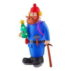 6 Ft. H X 2 Ft. W X 3 Ft. 45 In. L LED Lighted Yukon Cornelius W Christmas Tree And Axe Holiday Inflatable -Northlight Shop rudolph christmas inflatables g 118069 40 1000