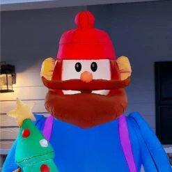 6 Ft. H X 2 Ft. W X 3 Ft. 45 In. L LED Lighted Yukon Cornelius W Christmas Tree And Axe Holiday Inflatable -Northlight Shop rudolph christmas inflatables g 118069 a0 1000