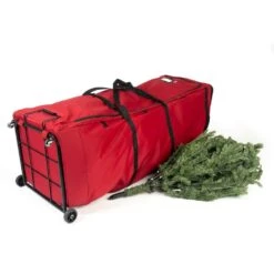 XXL Expandable Rolling Christmas Tree Storage Bag For Trees Up To 12 Ft. Tall -Northlight Shop santa s bags christmas tree storage sb 10491 rs 1f 1000