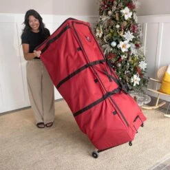 XXL Expandable Rolling Christmas Tree Storage Bag For Trees Up To 12 Ft. Tall -Northlight Shop santa s bags christmas tree storage sb 10491 rs 66 1000