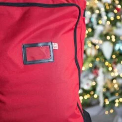 XXL Expandable Rolling Christmas Tree Storage Bag For Trees Up To 12 Ft. Tall -Northlight Shop santa s bags christmas tree storage sb 10491 rs d4 1000