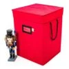 16 In. Red Canvas Collectible Nutcracker Storage Box (Holds 9 Figurines) 15 16 In. Red Canvas Collectible Nutcracker Storage Box (Holds 9 Figurines) -Northlight Shop santa s bags decoration storage sb 40007 red rs 64 1000