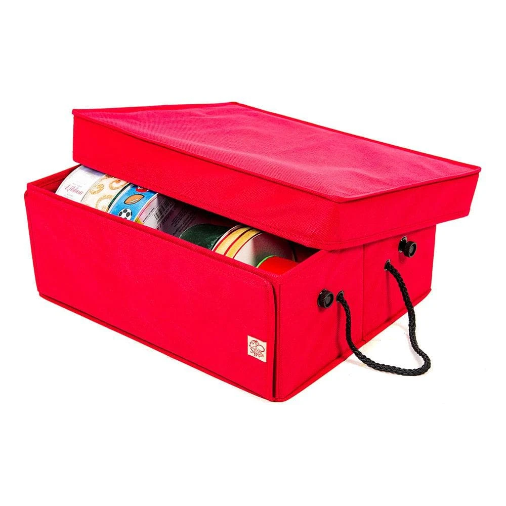 Red Gift Wrap Ribbon Storage Box And Dispenser 3 Red Gift Wrap Ribbon Storage Box And Dispenser - Image 3