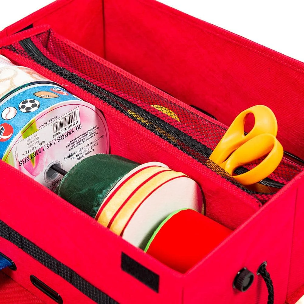 Red Gift Wrap Ribbon Storage Box And Dispenser 7 Red Gift Wrap Ribbon Storage Box And Dispenser - Image 7
