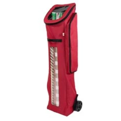40 In. Tall Red Rolling Holiday Wrapping Paper Storage Bag With Gift Wrap Accessory Pocket -Northlight Shop santa s bags wrapping paper storage sb 40020 rs c3 1000