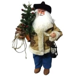 18 In. Cowboy Santa