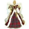 16 In. Red Plaid Angel Tree Topper -Northlight Shop santa s workshop christmas tree toppers 3111 64 1000
