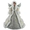 16 In. Silver Snowfall Angel Tree Topper -Northlight Shop santa s workshop christmas tree toppers 3136 64 1000