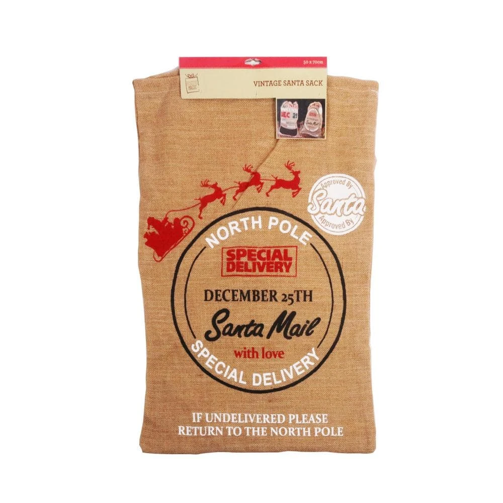 29 In. Burlap North Pole Special Delivery Sack 2 29 In. Burlap North Pole Special Delivery Sack - Image 2