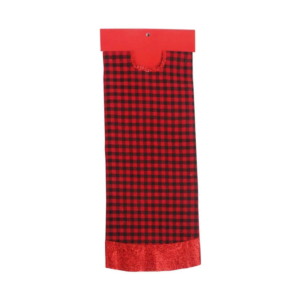 48 In. White Black And Red Plaid Christmas Tree Skirt 1 48 In. White Black And Red Plaid Christmas Tree Skirt