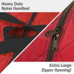 36 In. Premium Quilted Red Polyester Wreath Storage Bag -Northlight Shop simple living solutions decoration storage 182104 sqs 1f 1000