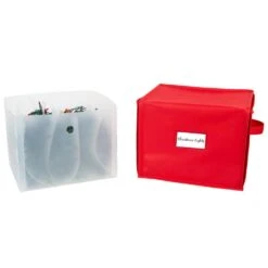 Stackable Christmas Tree Light Polypropylene Organizer Box -Northlight Shop simplify christmas light storage 9004 44 1000