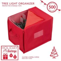 Stackable Christmas Tree Light Polypropylene Organizer Box -Northlight Shop simplify christmas light storage 9004 c3 1000