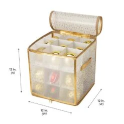 Gold Nylon Ornament Organizer (27-Count) -Northlight Shop simplify decoration storage 9001 gold 44 1000