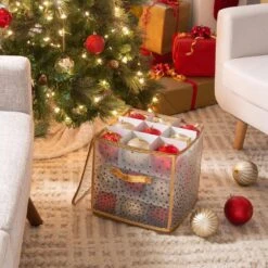 Gold Nylon Ornament Organizer (27-Count) -Northlight Shop simplify decoration storage 9001 gold fa 1000