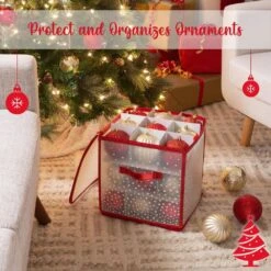Red Nylon Ornament Organizer (27-Count) -Northlight Shop simplify decoration storage 9001 red 1f 1000