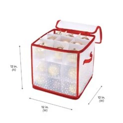 Red Nylon Ornament Organizer (27-Count) -Northlight Shop simplify decoration storage 9001 red 44 1000