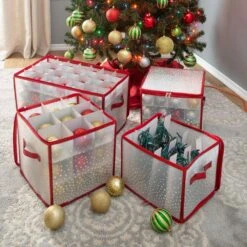 Red Nylon Ornament Organizer (27-Count) -Northlight Shop simplify decoration storage 9001 red 76 1000