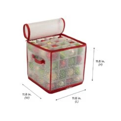 Ornament Organizer In Red (64-Count) -Northlight Shop simplify decoration storage 9002 red 44 1000