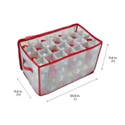 Red Nylon Ornament Organizer (112-Count) -Northlight Shop simplify decoration storage 9003 red 44 1000