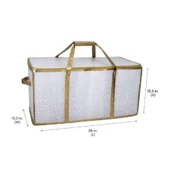 Gold Polypropylene 128 Count Ornament Storage Organizer -Northlight Shop simplify decoration storage 9031 gold 44 1000