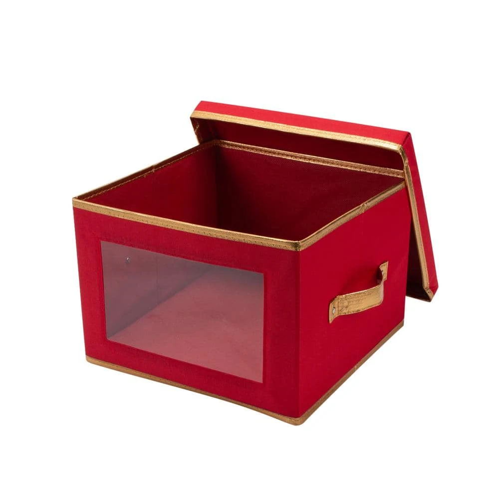 5.45 Gal. Holiday Dinner Plate Dinnerware Storage Box With 12 Felt Dividers 7 5.45 Gal. Holiday Dinner Plate Dinnerware Storage Box With 12 Felt Dividers - Image 7