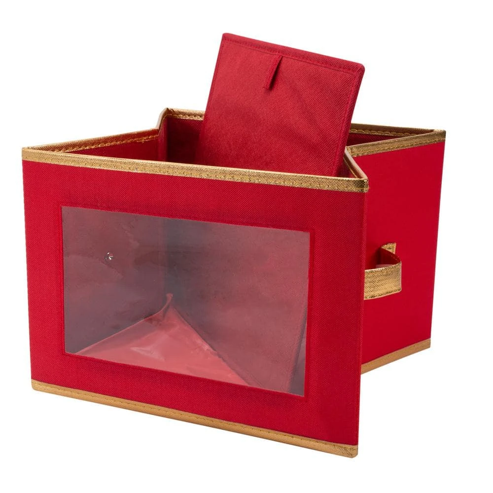 5.45 Gal. Holiday Dinner Plate Dinnerware Storage Box With 12 Felt Dividers 6 5.45 Gal. Holiday Dinner Plate Dinnerware Storage Box With 12 Felt Dividers - Image 6