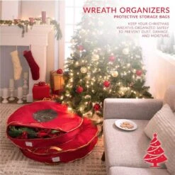 19.5 Gal. 30 In. Holiday Wreath Bag (2-Pack) -Northlight Shop simplify decoration storage 9062 1f 1000