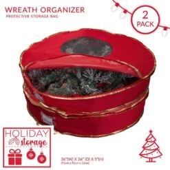 29 Gal. 36 In. Holiday Wreath Bag (2-Pack) -Northlight Shop simplify decoration storage 9063 c3 1000