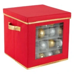 7.5 Gal. 64 Count Large Ornament Storage Box With See Through Window