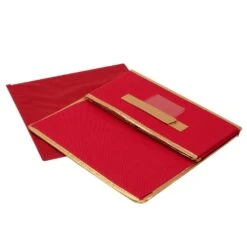 Holiday Polyester Christmas Storage Box In Red -Northlight Shop simplify decoration storage 9070 red fa 1000