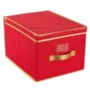 Holiday Polyester Christmas Jumbo Storage Box In Red -Northlight Shop simplify decoration storage 9071 red 64 1000