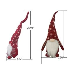 26 In. Red Christmas Gnomes Plush Ornament Home Decor -Northlight Shop single christmas ornaments abn5d005 red 4f 1000