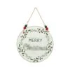 7.875 In. Merry Christmas Wood Wall Hanging Ornament With Wood Bead String Hanger 6 7.875 In. Merry Christmas Wood Wall Hanging Ornament With Wood Bead String Hanger -Northlight Shop single christmas ornaments uh329 64 1000