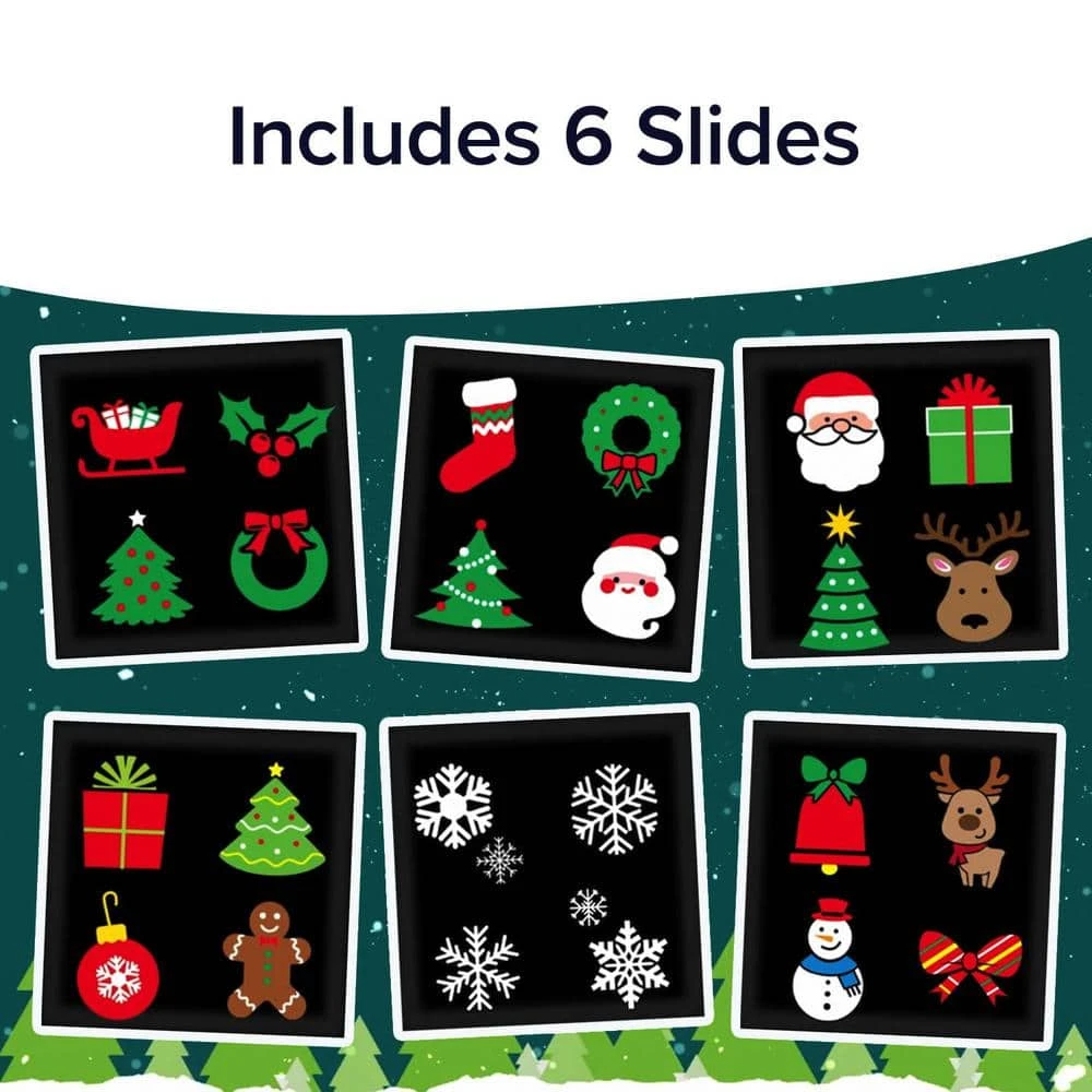 Slide Show Christmas LED Holiday Projector W Remote, AS-SEEN-ON-TV, Multi Color Holiday Slides, Includes 6 Slides 3 Slide Show Christmas LED Holiday Projector W Remote, AS-SEEN-ON-TV, Multi Color Holiday Slides, Includes 6 Slides - Image 3