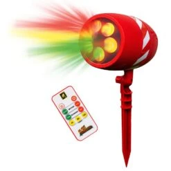 Slide Show Christmas LED Holiday Projector W Remote, AS-SEEN-ON-TV, Multi Color Holiday Slides, Includes 6 Slides