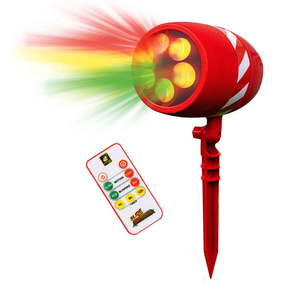 Slide Show Christmas LED Holiday Projector W Remote, AS-SEEN-ON-TV, Multi Color Holiday Slides, Includes 6 Slides 1 Slide Show Christmas LED Holiday Projector W Remote, AS-SEEN-ON-TV, Multi Color Holiday Slides, Includes 6 Slides