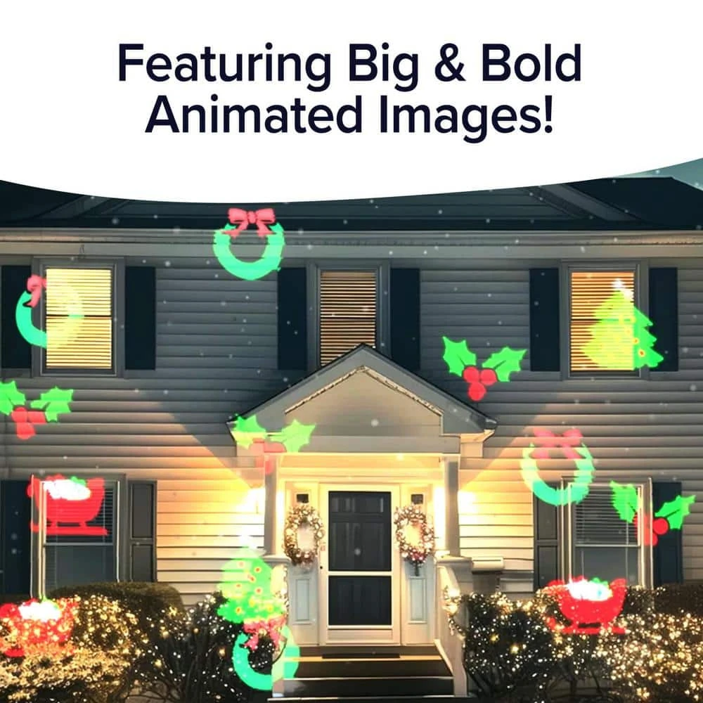 Slide Show Christmas LED Holiday Projector W Remote, AS-SEEN-ON-TV, Multi Color Holiday Slides, Includes 6 Slides 7 Slide Show Christmas LED Holiday Projector W Remote, AS-SEEN-ON-TV, Multi Color Holiday Slides, Includes 6 Slides - Image 7